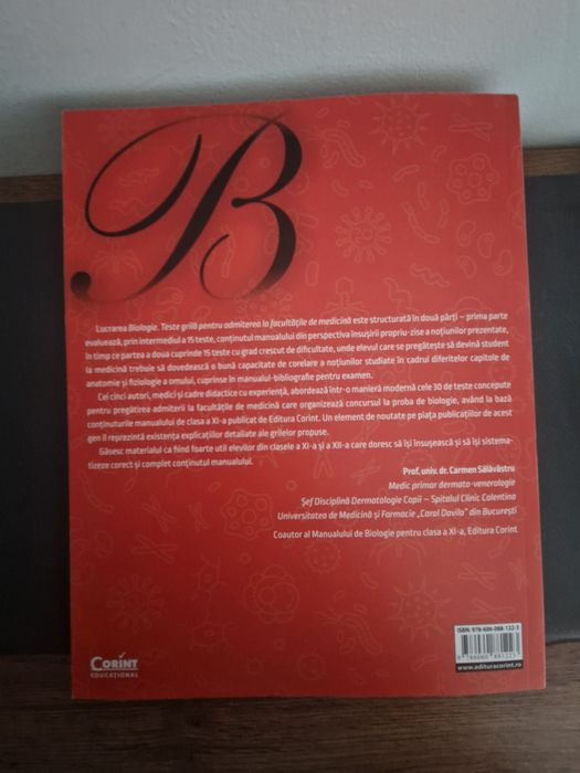 Teste grilă la biologie pentru admiterea la medicină (editura Corint)
