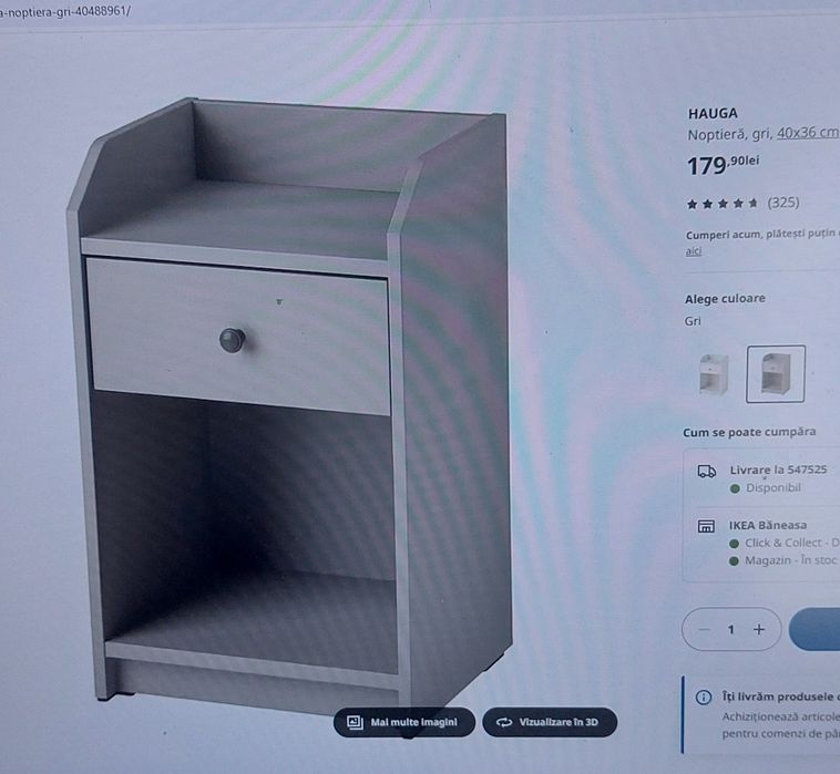 2 buc Noptiere ikea hauga folosite stare buna. Predare in Tg.Mures,