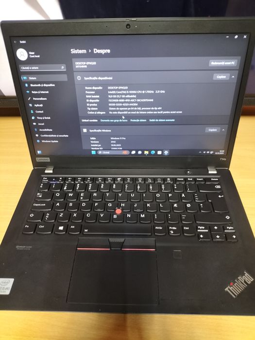 Lenovo T14S gen 1 i5-10310u,16gb RAM ,ssd 256 GB 14 inch fhd ips