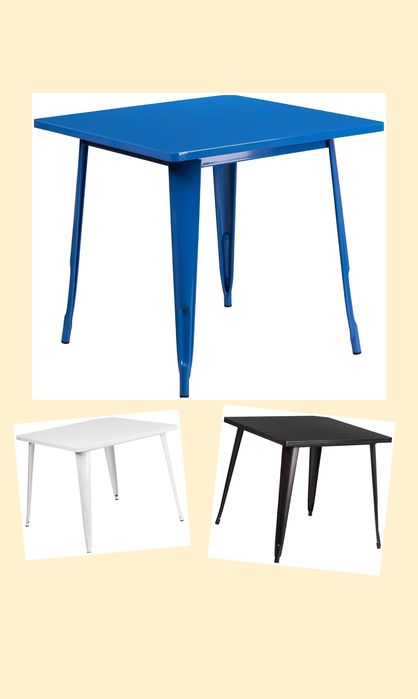 Метална маса за открито закрито, в три цвята различни размери