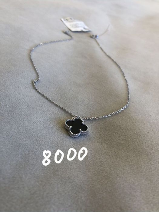 цепочка 925  кулон Клевер , van cleef
