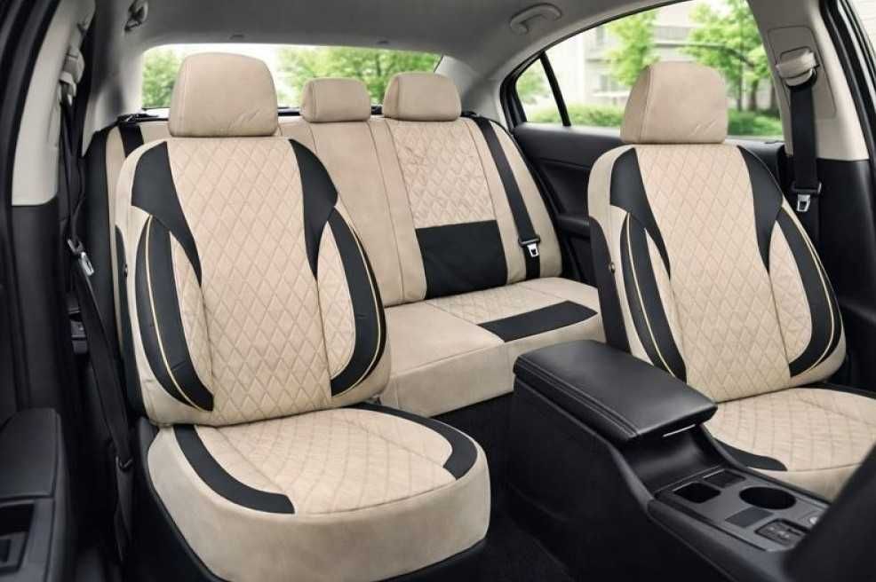 Huse scaune universale Premium compatibile SUV , Limuzine gri cu negru