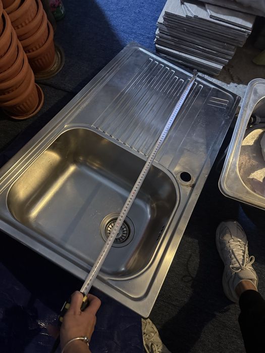 FRANKE алуминиева мивка ,голям размер