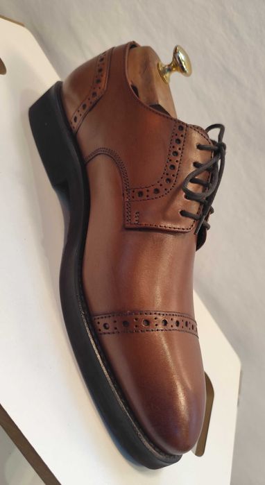 Pantofi derby 42 42.5 piele naturala Cortefiel NOI piele naturala
