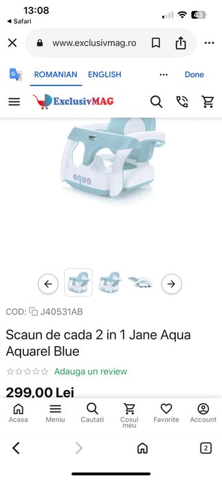 Scaunel de baie pt copii 2 in 1- salteluta noua pt cadita bonus