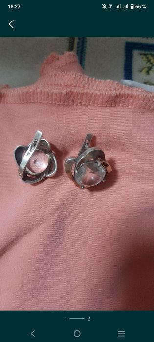 Серги серебро кымыс сырга