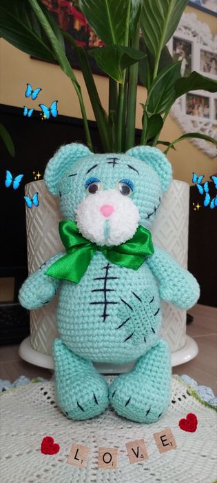 Вязаная игрушка "Мишка Тедди", ручная работа