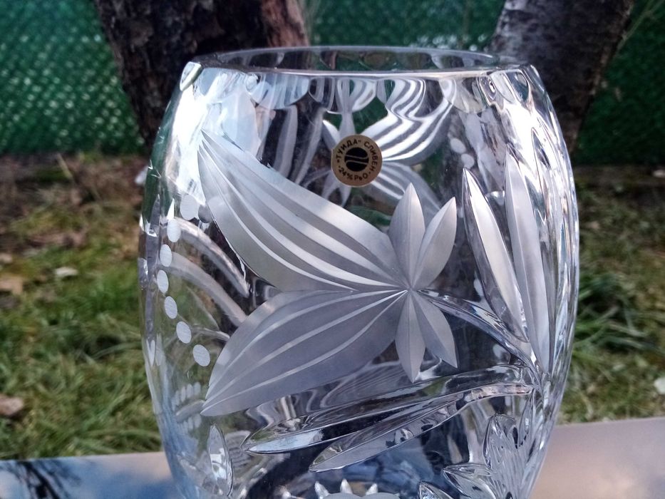 Българска кристална ваза - нова !