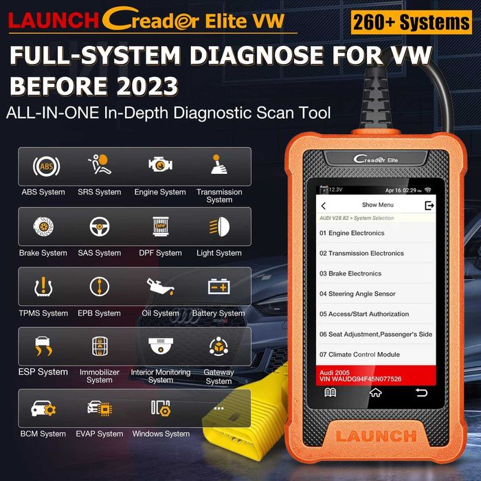 Tester auto Vcds VAG Original Launch X431 Vw, Audi, Seat, Skoda