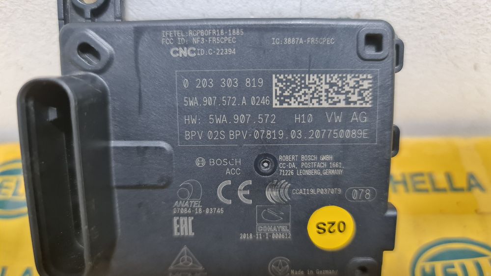 Senzor radar distronic acc VW Audi Skoda 5WA907572A A3 ID4 GOLF OCTAVI