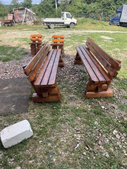 Balansoar din lemn rustic / leagan pentru copii