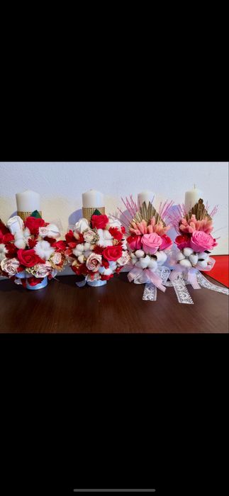 Set de nunta din trandafiri de sapun