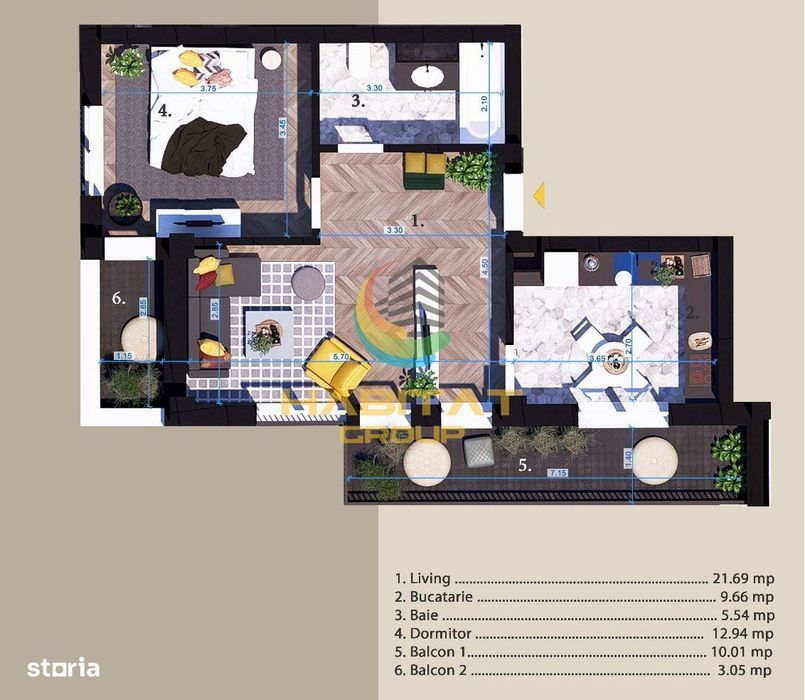 Apartament 2 camere - Parcul Teilor — fotografia 1