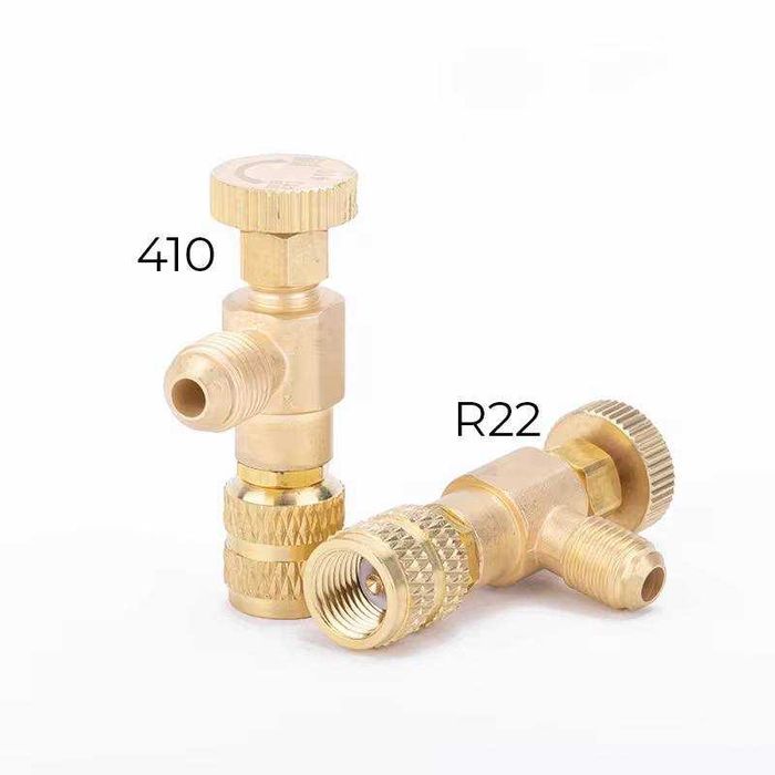 Robinet de incarcare agent frigorific. Supapa de siguranta.