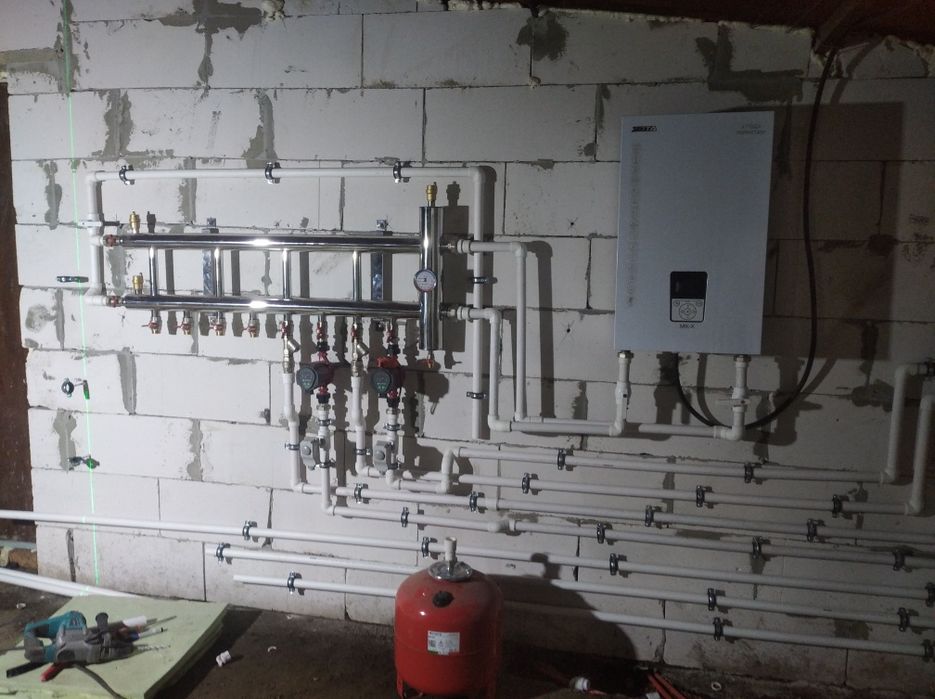 Установка двухконтурных котлов. инженерная сантехника