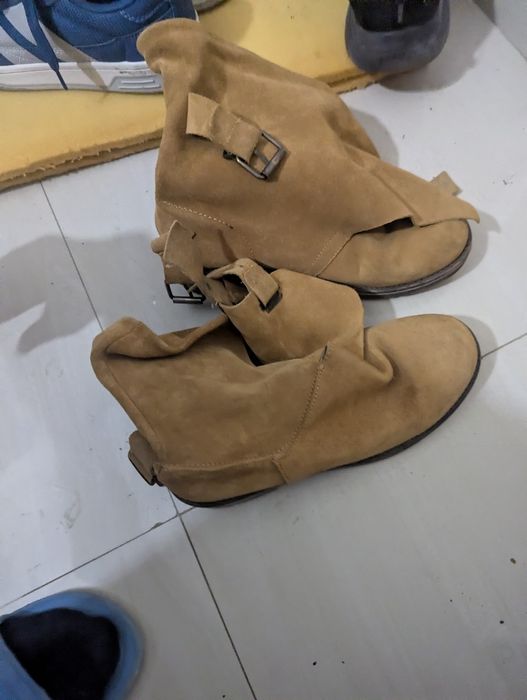 Botine  dama fine ușoare piele întoarsă nepurtate 37