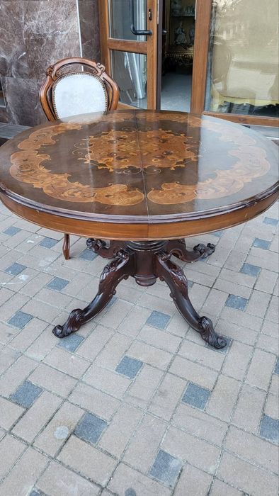 Барокова комплект маса със 6 бр столове