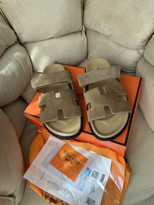 Papuci hermes chypree piele naturala