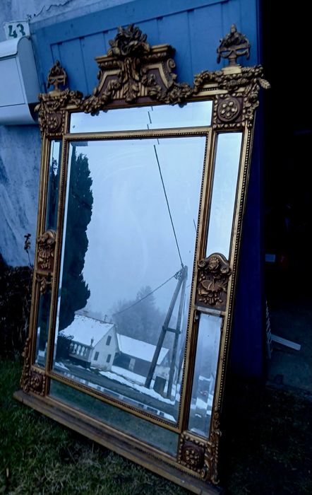 Vand Oglindă monumentală din cristal masiv – 200 × 140 cm