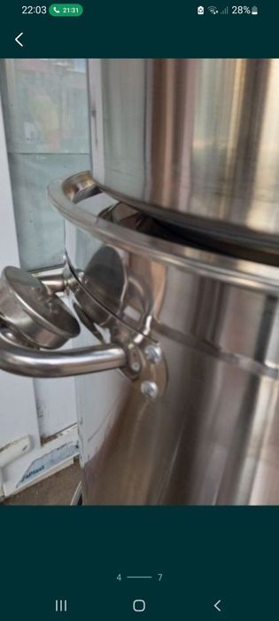 Oală inox alimentar cu capac 68 L 289 lei