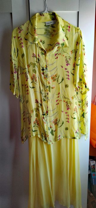 Комплект рокля с презрамки и риза