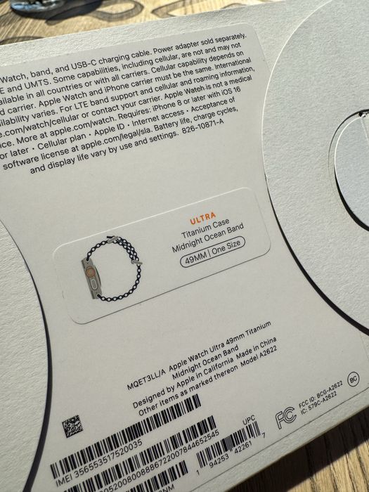 Apple Watch Ultra GPS + Cellular • 49mm Titanium • Midnight Band