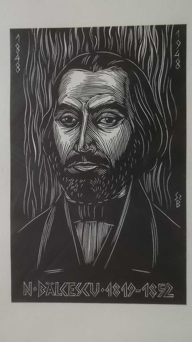 Tablou Nicolae Balcescu - xilogravura