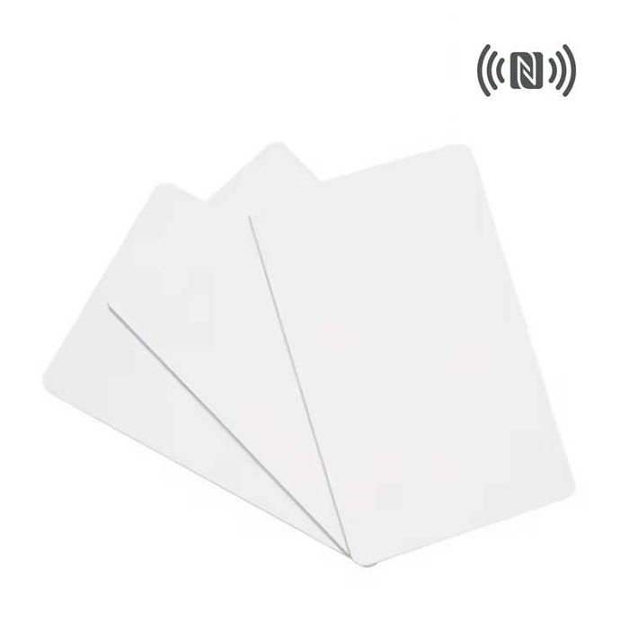 Carduri albe PVC NFC NTAG213 pentru imprimante inkjet, print fata-verso, 10 carduri/set