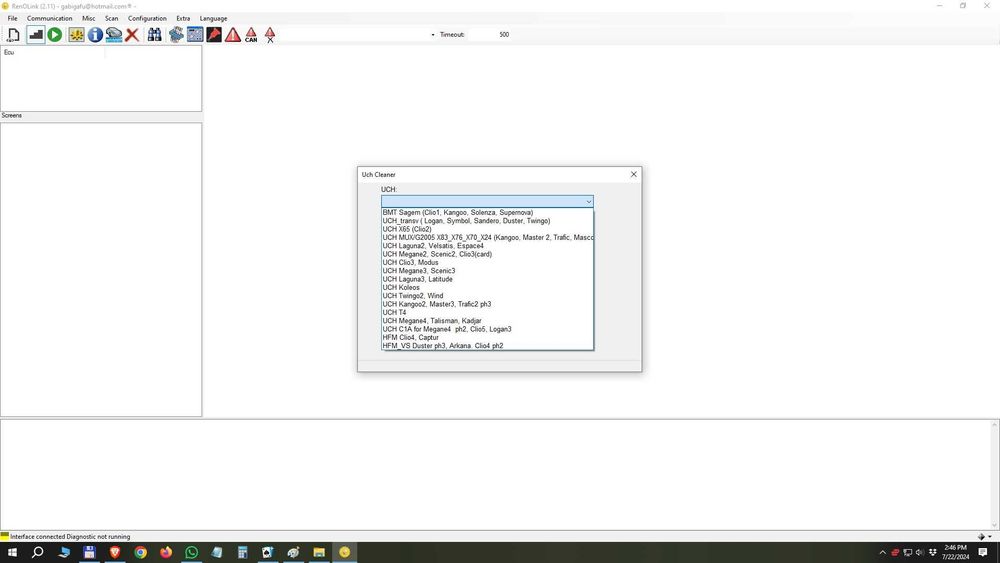 Interfata vLinker FS cu licenta Renolink v2.11 database 2024 + ddt4all