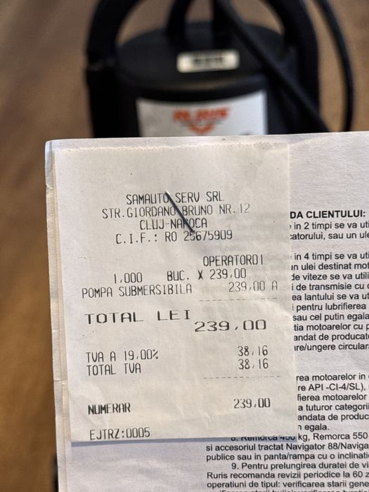 Pompă de apa murdara  Ruris Aqua 9 – NOUĂ
