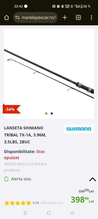 Lansete Shimano tx1 a 3.96m/3.66m