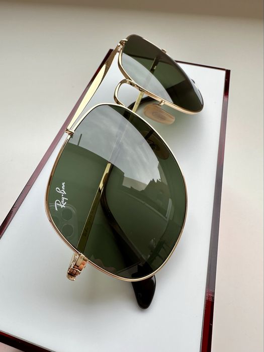 Ray Ban RB3561 Gold Green G15 Aviator 57-17 като нови
