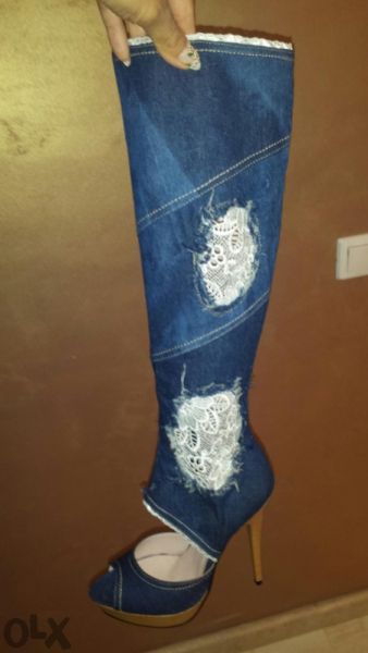 Дизайнерски дънкови летни ботушки!