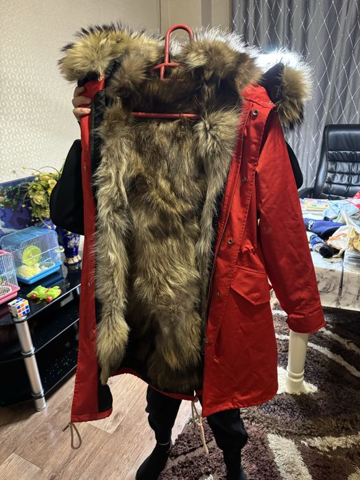 Парка с натуральным мехом