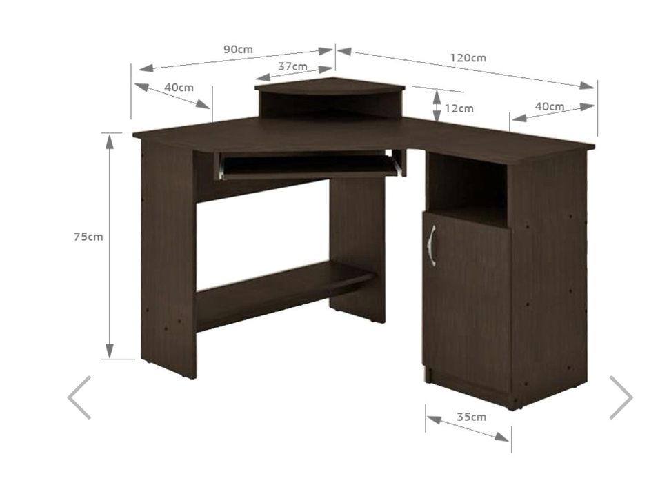 Birou pe colt Venghe : 90X120X77