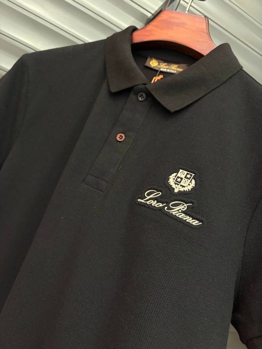 Tricou Loro Piana negru guler