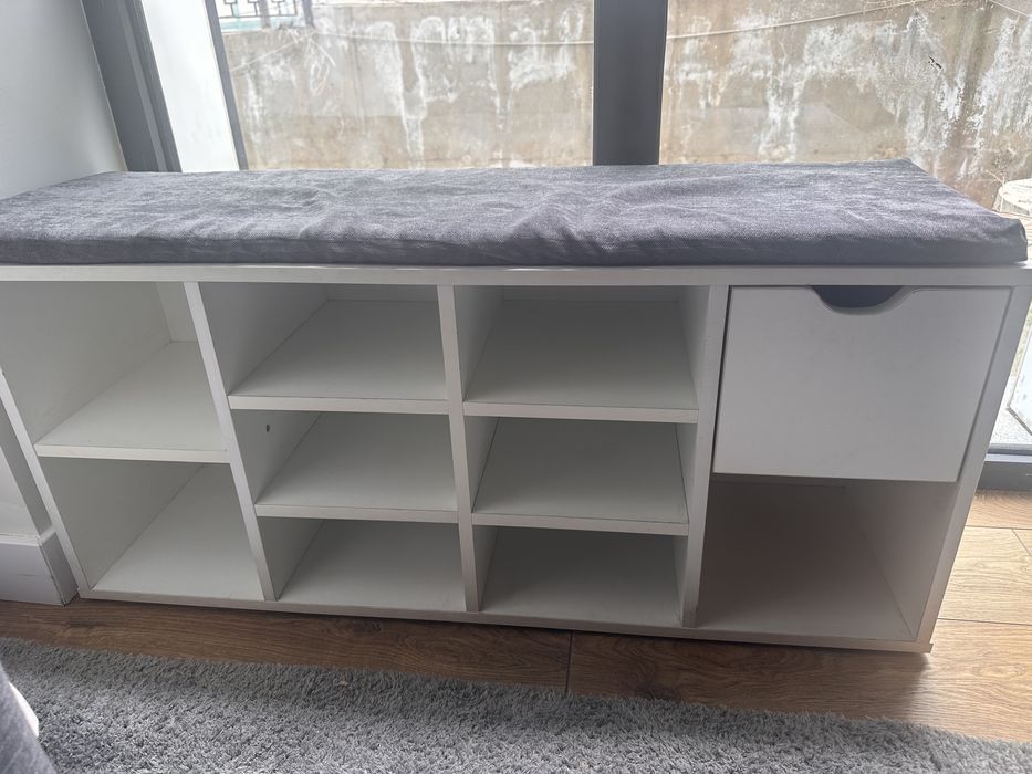 2 обувницы с сиденьем (белые, вместительные)