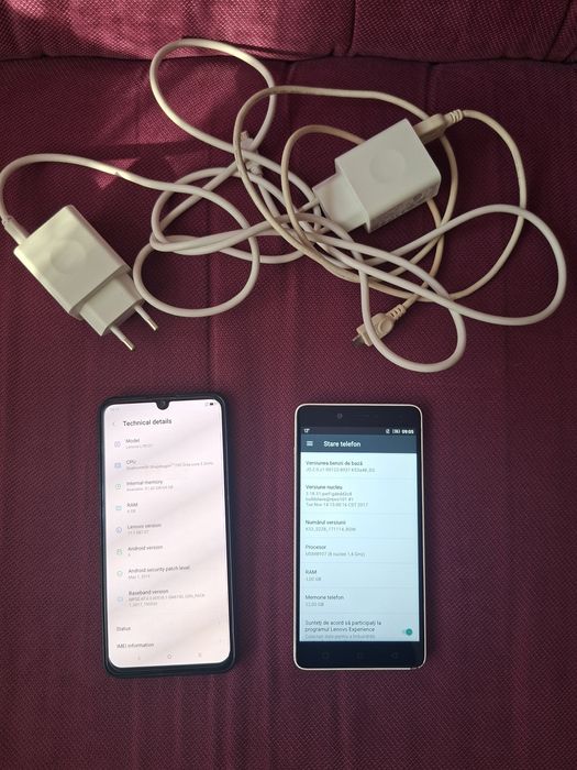 Vând 2 telefoane Lenovo Z6 si K6 Note preț fixx