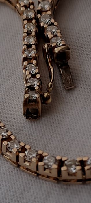 Bratara Tennis aur 14 k cu diamante naturale