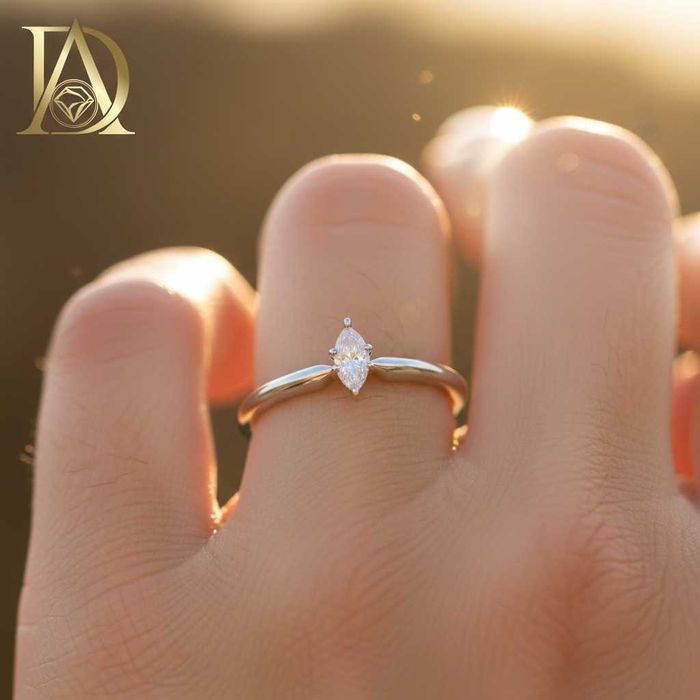 Нов Златен Пръстен с 0.20кт Естествен Диамант