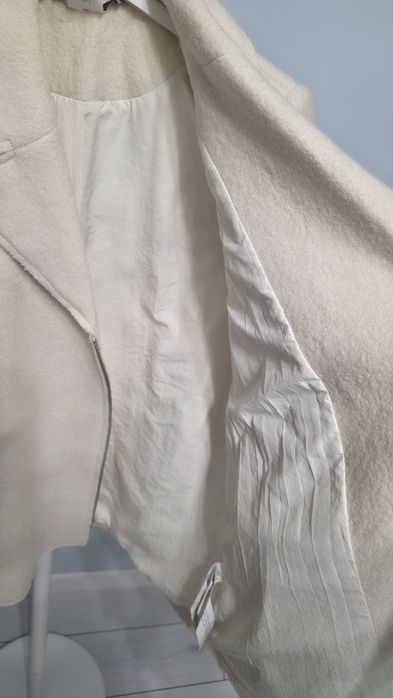 Sacou Zara Trafaluc lana, crem/bej deschis, marimea S