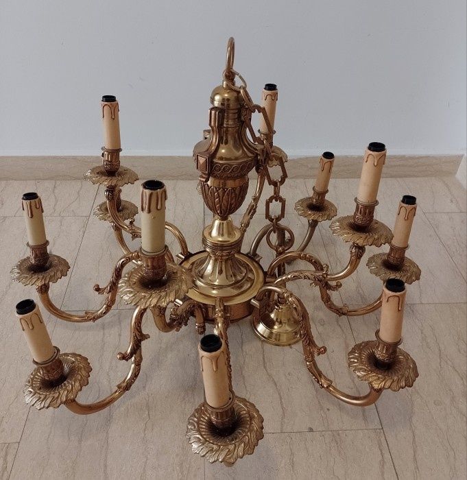 Boem candelabru de dimensiuni impresionante din bronz masiv in stil fr