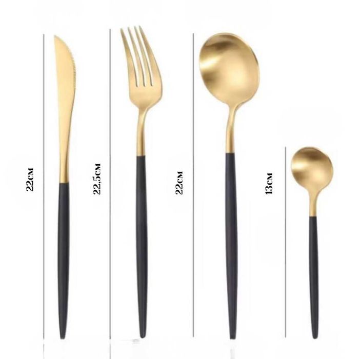 Комплект прибори за хранене от 24 части с луксозен дизайн