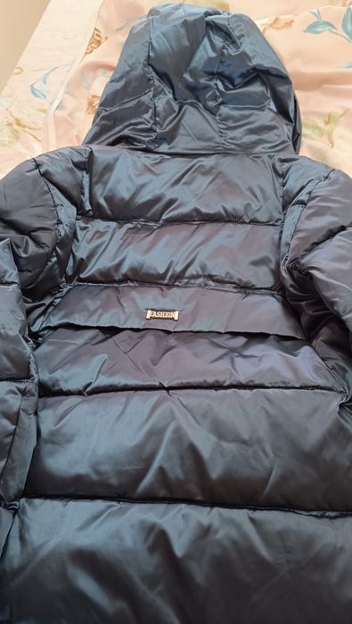 Пуховик женский, синий