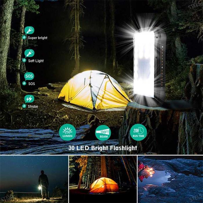 Преносима батерия STELS PowerMax 20K 20000mAh, соларна, фенер