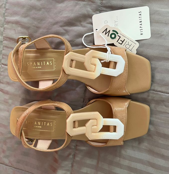 Sandale elegante maro/crem Hispanitas