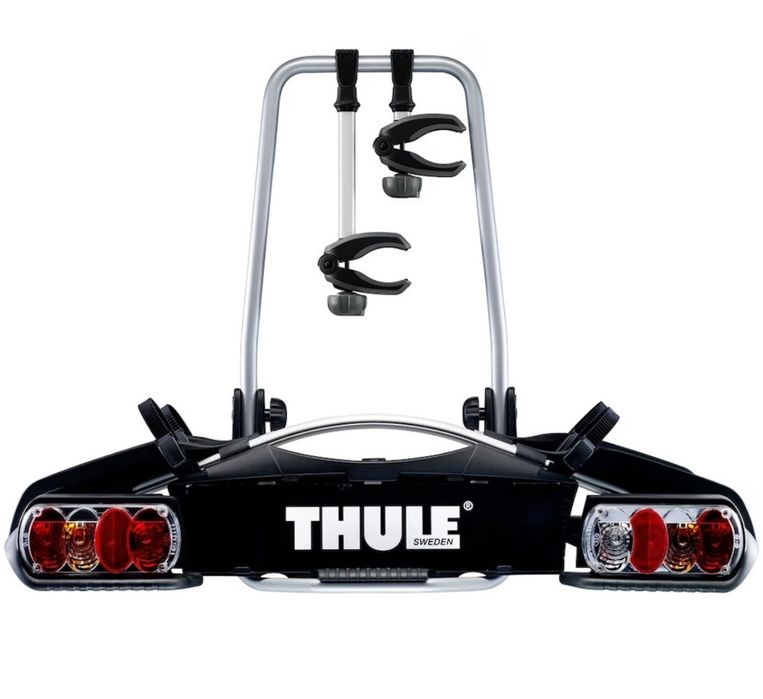 Suport THULE pentru doua biciclete, pe carligul de remorcare