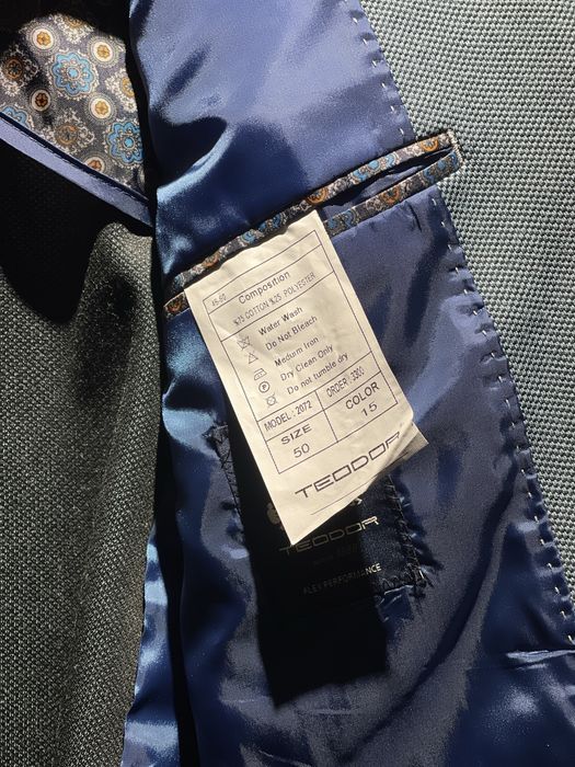 Мъжко спортно сако TEODOR – размер М/L 50 - синьозелено