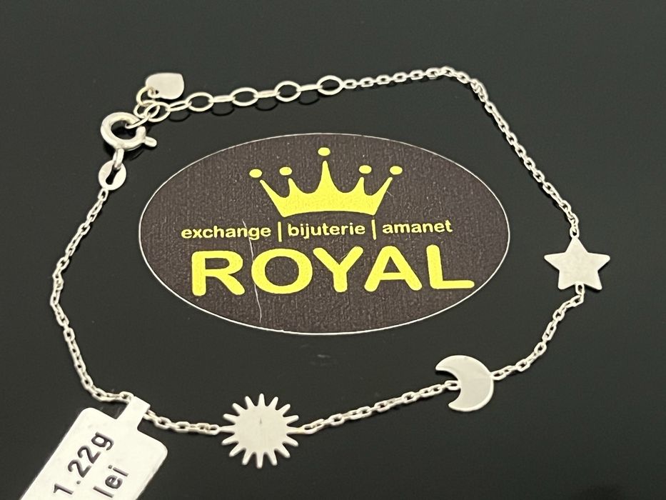 Bijuteria Royal CB : Bratara aur alb 14k 585  1,22 grame