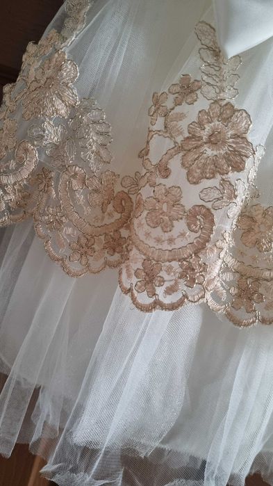 Рокля за кръщене/сватба - размер 2 години, 86 см.